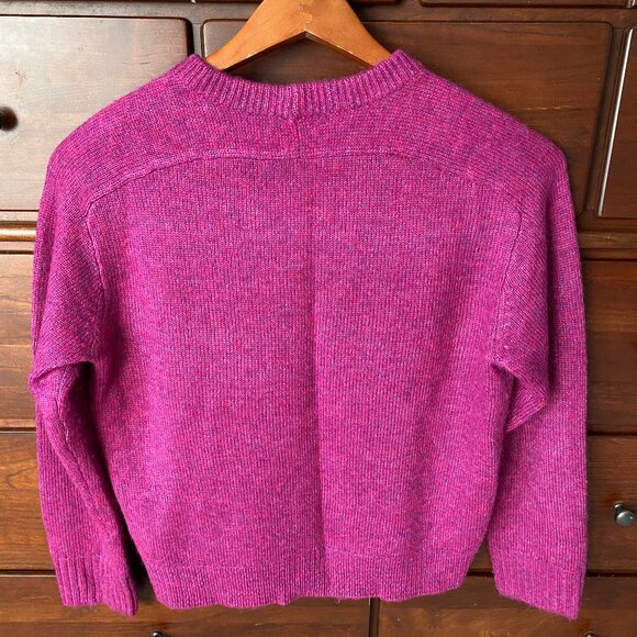 J Crew Relaxed Saddle Sleeve Crewneck Sweater - Heather Fuchsia - NWOT - S - Picture 10 of 15